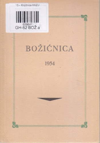 Božićnica 1954 / urednik Ignac Horvat