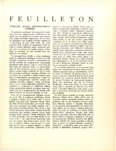 Jubilarne izložbe Strossmayerove galerije / Lj. B.