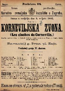 Korneviljska zvona : komična opera u 3 čina / glasbu skladao Robert Planquette  =  Les cloches de Corneville