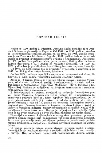 Božidar Jelčić : [biografije novih članova Akademije]