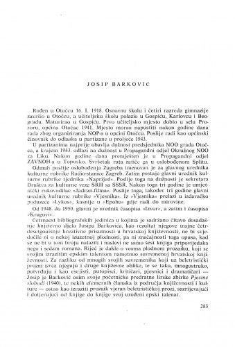Josip Barković : [biografije novih članova Akademije]
