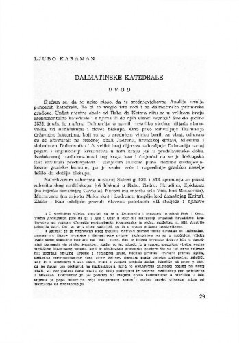 Dalmatinske katedrale / Ljubo Karaman