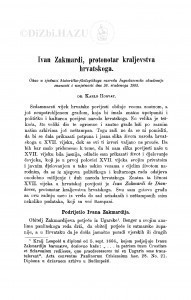 Ivan Zakmardi, protonotar kraljevstva hrvatskoga / K. Horvat