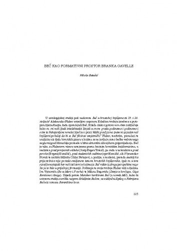 Beč kao formativni prostor Branka Gavelle / Nikola Batušić