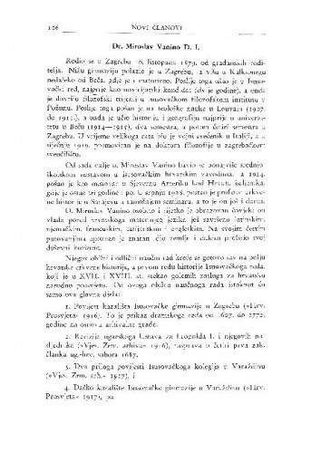 Dr. Miroslav Vanino D. I. / F. Šišić