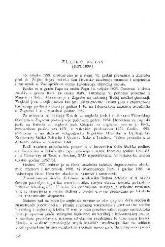 Željko Bujas (1919.-1999.) / Rudolf Filipović