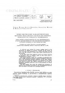 Neke metrijske karakteristike metode skaliranja osjeta na osnovi percepcije porasta podražaja / Z. Bujas, A. Rohaček, D. Mayer, M. Vodanović