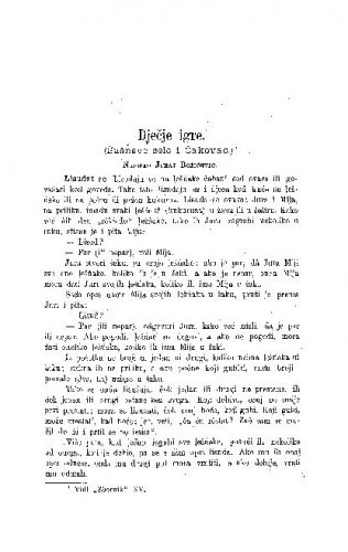 Dječje igre : (Šušńevo selo i Čakovac) / J. Božičević