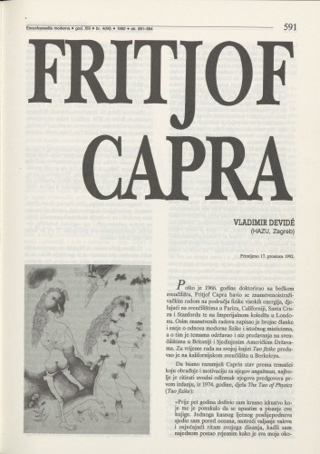 Fritjof Capra / Vladimir Devidé