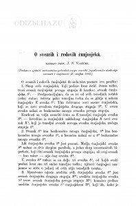 O svezcih i redovih čunjosjekâ / J. S. Vaněček
