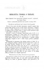 Mehanička teorija o toploti : II. dio / S. Šubic