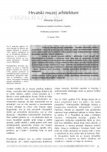 Hrvatski muzej arhitekture / Miroslav Begović
