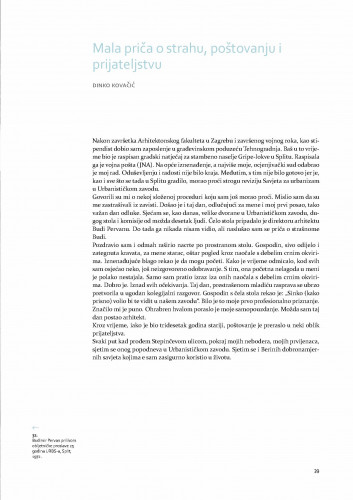 Mala priča o strahu, poštovanju i prijateljstvu / Dinko Kovačić