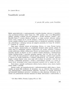 Varaždinski portali / Ivy Lentić-Kugli