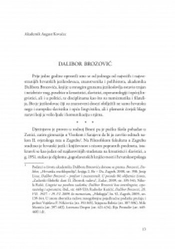 Dalibor Brozović / August Kovačec