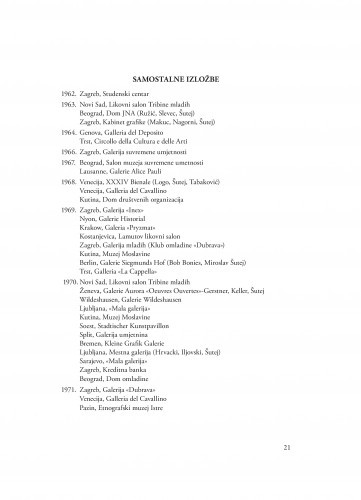 Popis izložbi, grafičkih mapa i nagrada te bibliografija akademika Miroslava Šuteja / Slavica Marković