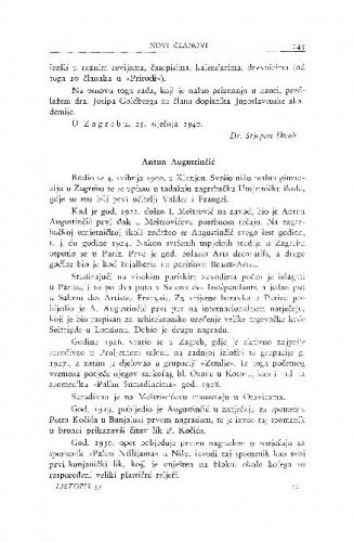 Antun Augustinčić / Lj. Babić