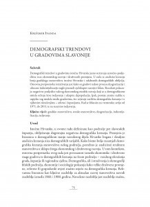 Demografski trendovi u gradovima Slavonije / Krešimir Ivanda