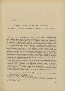 O Sisku u starohrvatsko doba na temelju pisanih izvora i arheoloških nalaza / Anđela Horvat