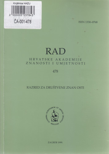 Knj. 37(1999)=knj. 478 / glavni i odgovorni urednik Eugen Pusić