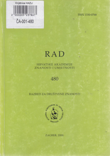 Knj. 38(2000)=knj. 480 / glavni i odgovorni urednik Eugen Pusić
