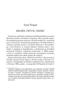 Krleža, Pečuh, Osijek / Ivan Trojan
