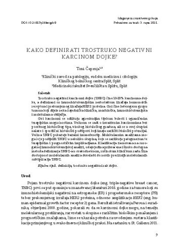 
Kako definirati trostruko negativni karcinom dojke? / Toni Čeprnja