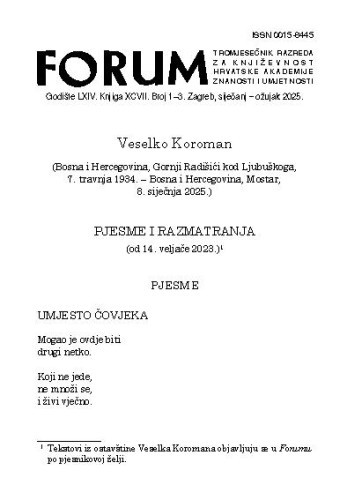 Pjesme i razmatranja / Veselko Koroman