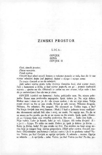 Zimski prostor / T. Marović Petrasov
