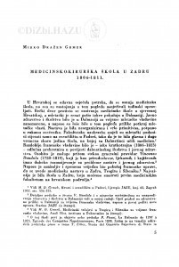 Medicinsko-kirurška škola u Zadru 1806-1811. / M. D. Grmek