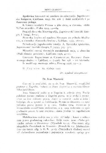 Dr. Ivan Maurović / M. Kostrenčić