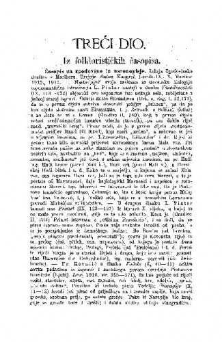 Iz folklorističkih časopisa / D. Boranić