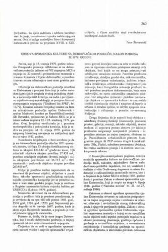 Obnova spomenika kulture na dubrovačkom području nakon potresa iz 1979. godine / Tomislav Šuljak