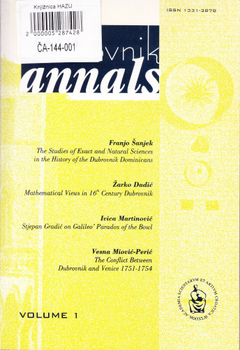 Vol. 1 (1997) / editor in chief Vladimir Stipetić