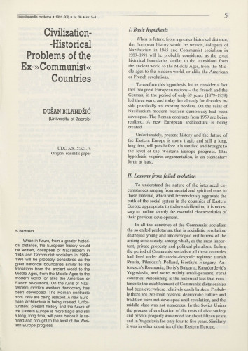 Civilization-historical problems of the ex-