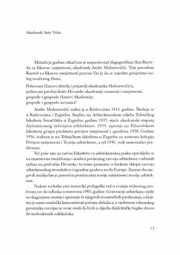 Govori na komemoraciji održanoj 17. prosinca 2003. u palači Hrvatske akademije znanosti i umjetnosti / Ante Vulin, Miroslav Begović, Boris Magaš