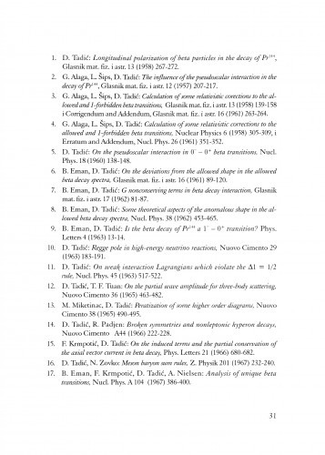 Akademik Dubravko Tadić : Publications in journals
