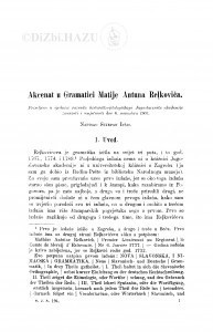 Akcenat u Gramatici Matije Antuna Relkovića / S. Ivšić