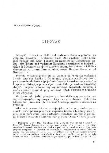 Lipovac / Sena Gvozdanović