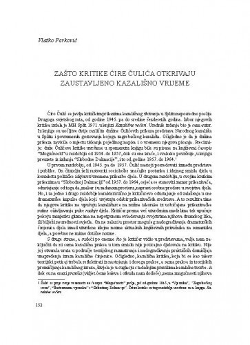 Zašto kritike Ćire Čulića otkrivaju zaustavljeno kazališno vrijeme / Vlatko Perković