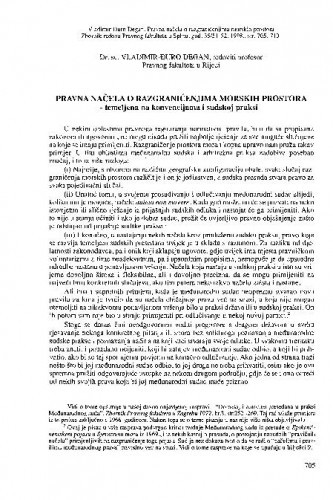 Pravna načela o razgraničenjima morskih prostora – temeljena na konvencijama i sudskoj praksi / Vladimir-Đuro Degan