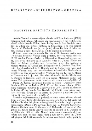 Magister Baptista Zagrabiensis / I. Kugli