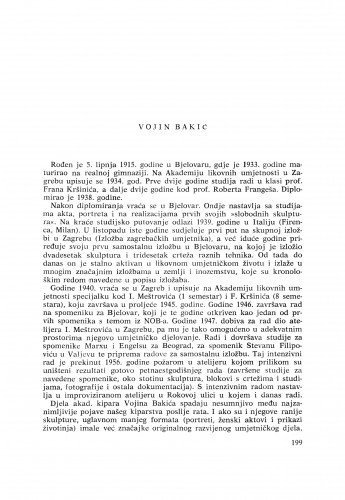 Vojin Bakić : [biografije novih članova Akademije]