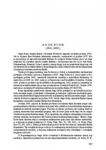 Aage Bohr (1922.-2009.) : [nekrolog] / Vladimir Paar