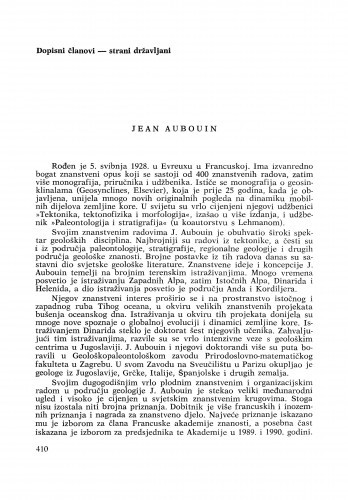 Jean Aubouin : [biografije novih članova Akademije]