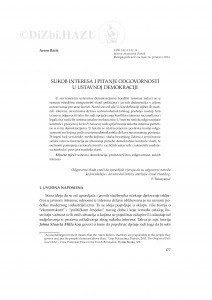 Sukob interesa i pitanje odgovornosti u ustavnoj demokraciji / Arsen Bačić