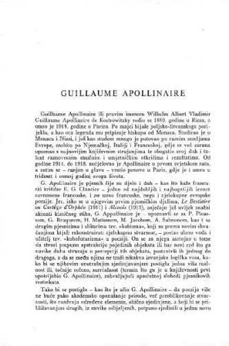 Guillaume Appollinaire / B. Kukolja