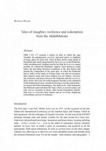 Tales of slaughter, resilience and redemption from the Mahābhārata / Danielle Feller