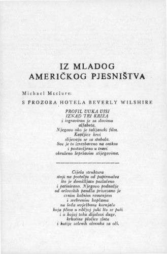 Iz mladog američkog pjesništva / izbor i prijevod M. Nakić