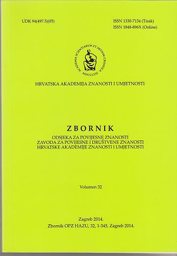 Zbornik Odsjeka za povijesne znanosti Zavoda za povijesne i društvene znanosti Hrvatske akademije znanosti i umjetnosti / glavni i odgovorni urednik Tomislav Raukar